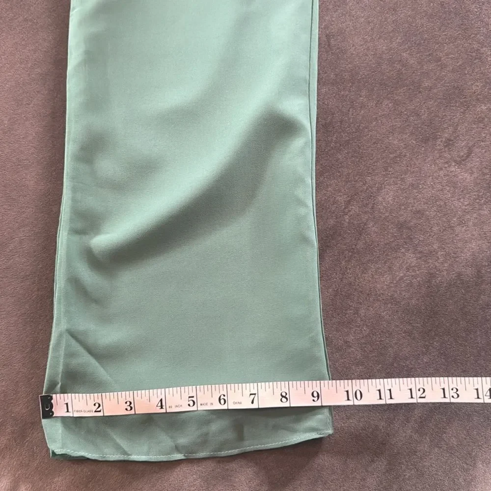 Women’s Green Chiffon 3 Piece Mother of the Bride Formal Pant Suit Size 2